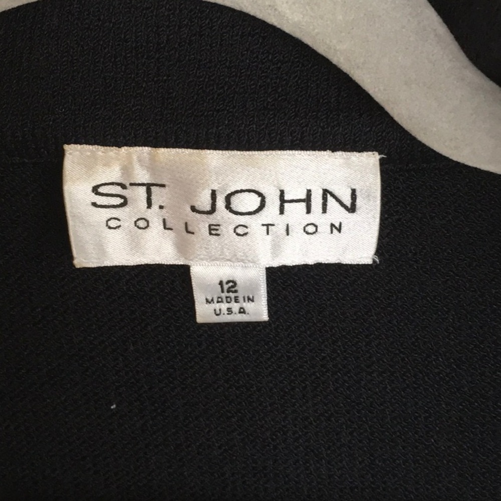 St. John Collection Vintage Black Women's Zipper Sweater - Picture 4 of 8